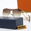 2023 مصمم النظارات الشمسية النظارات الكلاسيكية Goggle Goggle Outdoor Beach Sun Glasses for Man Woman SignatureThial Original Box