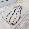 Chains Harajuku Korean Trend Sweet Colorful Glass Irregular Beads Choker For Women Girls Cute Y2K Necklace Collar Jewelry Party