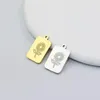 Charms 5st rostfritt stål Mirro Polerad blommor Anti Allergisk tjejhänge DIY smycken halsband örhängen vakuumplatta