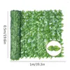 Dekorativa blommor Juldekoration Artificiella växtväggar Lövverk Hedge Grass Mat Greenery Panels Staket 50x300cm Ivy Screening Roll