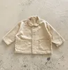Jackets 2023 Wholesale Girls Boys Corduroy Coat Autumn Cotton Full Sleeve Kids Jacket 1-7 Years A613