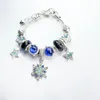 ارتباط أساور أزياء Shine Blue Flower Presant Star Zircon Zircon Sybled Bracelet Women Gift Jewelry Jewelry