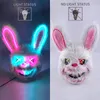 Masques de fête Halloween Party Bloody Rabbit Bear Head Cover Cosplay Masque Halloween Carnaval Costume Coiffures Props Party Dance Horror Decor 230818