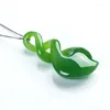 Pendentif Colliers Naturel Vert Sculpté À La Main En Forme De Coeur Jade Boutique De Mode Bijoux Hommes Et Femmes Collier Cadeau Accessoires