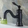 Bathroom Sink Faucets Black Antique All Copper Basin Cold And Faucet Rotating Brushed