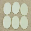 Colares pendentes 6pcs/lote 2023 colar oval verde luminoso Charms de pedra natural Moda Diy Mulheres Acessórios de joias de homens por atacado