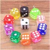 Charms 3D Dice Pendants 10Pcs/Lot For Making Jewelry Findings Crafting Cute Earrings Necklaces Mti Color Handmade Accessories 14 X Dro Dhveq