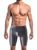 Pantaloncini da uomo lucido convesso convesso pieghevoli da uomo fitness palestra atletica che gestisce tronchi kness lunghezza pantalones cortos boxer bermuda