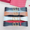 Luxury Designer Belts for Women Genuine Leather Belt Fashion Gold Letter Buckle Belt v Woman Dress Suit Girdle Waistband Reversible Width 7cm Top Quality