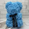 Decorative Flowers Wreaths 25CM High Roses Bear Valentine's Day Teddy Bears 14 Colors Holiday High-grade DIY Gifts Christmas Gift Wedding Decoration HKD230818