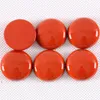 Perles 25 mm ronde cabochon cabine en pierre naturelle rouge jaspers pas de trou percé perle pour femmes hommes bijoux diy fabrication anneau 2pcs / lot k1069