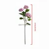 Decorative Flowers Wreaths 67cm Artificial Hydrangea Flowers 3Heads Silk Fake Flowers Luxury Real Touch Flower Home Wedding Party Decoration Hortensia HKD230818