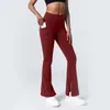 Pantalon actif 2023 femmes mode pantalon long pantalon élasticité leggings de cloche fond de taille haute fusée vibillante flare