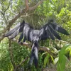 Oggetti decorativi Figurine Simulazione di Halloween Feather Black Crow Statue Table Bird Ornaments Accessori per festa Horror Decorazione da giardino Outdoor 230817