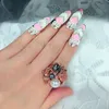 Decorazioni per le nail art 12 pezzi/set Women WAGMS GEIGLIE GIOIGLIE RIGOLATO ALLA ALLA BOUGHNOT Orcatori anelli anelli Croona CROCHALI CRYDAL Crystal Finger Art Nail Art 230818