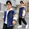 Jackets Boys Autumn Spring Coat School Casual Kinderen Outsly Loar Kids Clothing Letter Baseball Uniform 4 6 8 10 Y 230817