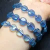 Bracciale naturale aquamarine bracciale blu cristallo reiki guarigione di alta qualità gioielli di moda pietra pregiata 1pcs