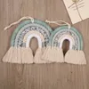 Objetos decorativos Figuras linhas macru arco -íris penduradas ornamentos cor corda diy feita de parede de parede decoração de garotas decoração de garotas em casa decoração de berçário 230817