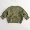 Pullover Baby Solid Tops Kids Sweaters Korean Style Children Clothing Autumn Spring Boys Girls Sweater 230817