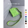 Crossbody Bag 7a Cassettes Bottevenets gewebt Frühling/Sommer kleiner quadratischer Kuhläden Süßigkeiten Farben Houserc4dj