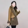 Giacca da pelliccia da donna mao giù versione coreana di-cappotto sciolto simile a una femminilità di alta qualità un wome casual