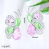 Boucles d'oreilles Godki Luxury Butfly coloré pour femmes Crystal Zircon CZ Dubai Bridal Brohemian 2023