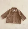 Jackets 2023 Wholesale Girls Boys Corduroy Coat Autumn Cotton Full Sleeve Kids Jacket 1-7 Years A613