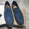 Sapatos embelezados sapatos planos calçados calçados calçados de fábrica de verão Walk Salue de camurça de couro Casual Slip no designer de luxo Loro piana homem mulher