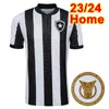 23 24 Botafogo Womens Mens 축구 유니폼 Soares Matheus Babi Bernardo O.Sauer Home Black and White awhite 3rd 축구 셔츠 짧은 소매 성인 유니폼