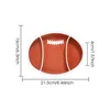 Dinnerware Define Silicone Toddler Plate Rugby Ball Shape Divided Feeding Dish Training Grip Non Slip Self