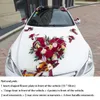 Decorative Flowers Modern Wedding Decoration Artificial Rose Car Ornaments Roses Romance