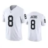 Las Vegas''Raiders''Men 4 Derek Carr 17 Davante Adams 28 Josh Jacobs 8 Josh Jacobs Dames Jeugd Wit Custom Vapor Limited Jersey