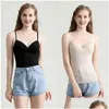 Camisoles Tanks Womens Bodet Top Summer Modal One Piece Bra Splinge Sling Vest Drop Livrot Scel Underwear Dh8ed