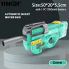 Gun Toys Ungh Water Gun Automatische inductie Water Absorberen Summer Electric Hightech Burst Water Gun Beach Buiten Water Fight Toys Gift 230818