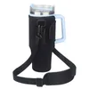 Para la bolsa portadora de botellas de agua de tumbler de stanley 40oz con soporte de botella portátil de hombro ajustable cubierta de taza de tela al aire libre