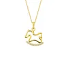 Chains S925 Sterling Silver Children's Fun Little Trojan Necklace Women's Light Luxury Collar Chain Ins