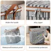 Storage Boxes Bins Houndstooth Clothes Quilt Container Organizers with Handle Fabric Bags Lids for Bedroom Closet Wardrobe 230817