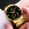 Montre-bracelets vendant Sun Moon Star Men's Steel Band Watch Personnalized Cool Roman Scale Calendar Quartz