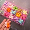 Dekoracje gwóźdź 60 120pcs 48pcs 3d Kawaii seria żywica żywica mieszanka kolorystyka