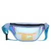 Sacs de taille Sports Fanny Pack Sacs de taille holographiques Pochette pour téléphone Étanche Petit sac PVC Transparent Voyage Stockage Bandoulière Poitrine Sac 230818