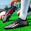Chaussures habillées Chaussures de football adultes non glipt longs Boots de football de pointes jeunes enfants hauts tampons l'herbe chaussette bouche baskets 230817