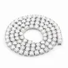 4mm Ny låsning Tennishalsbandkedjor Iced ut VVS Def Round Cut Moissanite Diamond 10K 14K 18K Gold Factory Wholesale Pris