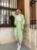 Womens Two Piece Pants Summer Casual Fashion Blue and Set For Women Loose Top Female Suit Shirt 230817