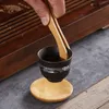 Clips de té de bambú natural pinzas herramientas de té curvas accesorios de té 17CM