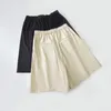 Short féminin Rowling Mirror Solid Pocket lin Cotton Femmes Summer Loose Casual Short All-Match Office Pantalon pour femmes