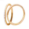 Bracelet de tennis de style luxueux Bracelet de tennis pour femmes en or jaune massif 18 carats rond 5 mm avec diamants Moissanite