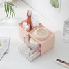 Pencil Cases Large Capacity Desk Accessories Pen Holder With Two Drawer Storage Box Desktop Organizer School Office Stationery 230818