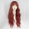 Синтетические парики Vicwig Women's Synthetic Long Cosplay Wigs Lolita Straight Orange Blonde Daily Wear с челкой для вечеринки с теплостойким волокном HKD230818