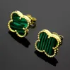 Fashion Vintage 4/Four Leaf Clover Charm Stud Earrings Agate for Wedding Jewelry Gift