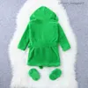 Handtücher Roben Sagace Kinderpyjamas und Baby Robe Baby Handtücher Badezimmer Flanell Hoodie Pyjamas+Schuhe Set 28. Februar 195 Z230819